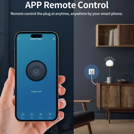 Tuya WIFI Smart Socket EU 16A/20A Wifi/Zigbee Smart Plug With Power Monitoring Smart HomeVoice Control Support Google Home Alexa