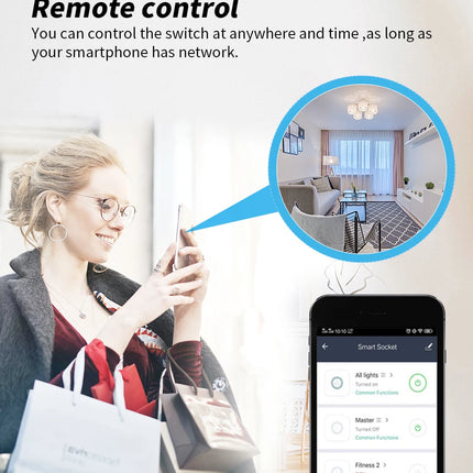 Tuya WIFI Smart Socket EU 16A/20A Wifi/Zigbee Smart Plug With Power Monitoring Smart HomeVoice Control Support Google Home Alexa