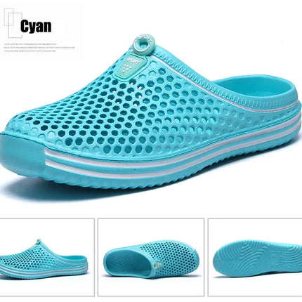 YRZL Mens Slippers Beach Shoes Unisex Hollow Outdoor Casual Men Beach Sandal Flip Flops Shoes Non-slip Size 36-45 Mens Slippers