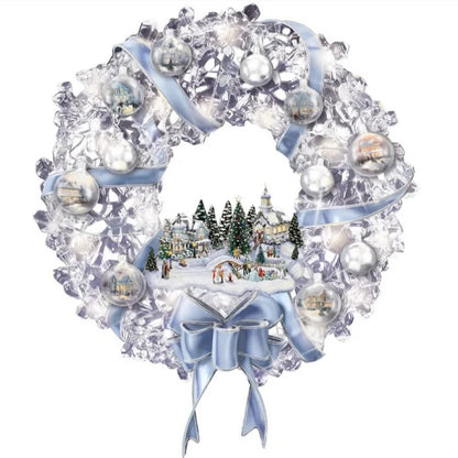 Christmas Tree Rotating Sculpture Train Decorations Paste Window  Stickers