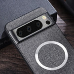 for Magsafe Fabric Cloth Case for Google Pixel 9 8 7 6 Pro XL 7A 8A 6A Magnetic Wireless Charging Slim Cover for Pixel 9Pro 8Pro