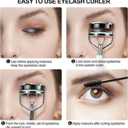 Pro Eyelash Curlers Make up Eye Curling Beauth Tool Cosmetic Clip with Comfort Grip (Pink, Blue) Creates Eye-Opening & Lifted La