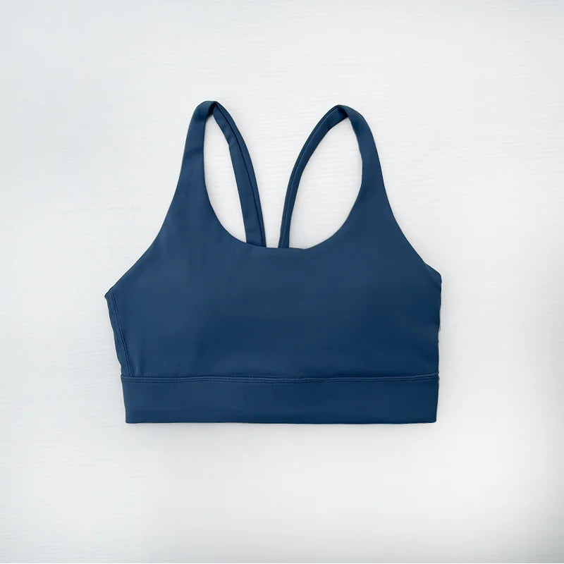 lulu Same Style Yoga Sports bra Women's High-intensity Shock-proof Fitness bra Simple Beautiful Back Fashion Yoga bra