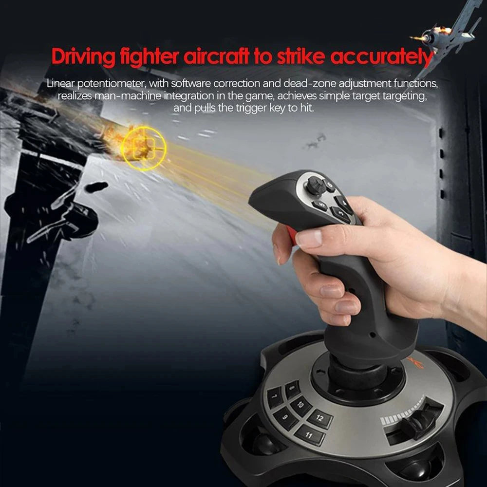 Flight Simulator Gamepad Controller PC Flight Simulation Cockpit Stick for PC/Desktop Game Accessories
