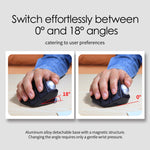 Wireless Bluetooth Trackball Mouse 2.4G RGB Ergonomic Rechargeable Rollerball Mice 3 Device Connection Thumb Control for PC iPad