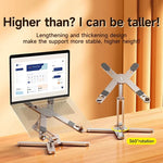 Portable Aluminum Alloy Tablet Bracket Foldable Telescopic Laptop Desktop Stand 360° Rotation Lifting Notebook Table Holder