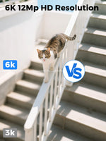 BESDER 6K 12MP HD Three Screen WIFI IP Camera Outdoor Three Lens Ai Human Detection Waterproof CCTV Video Security Camera iCsee