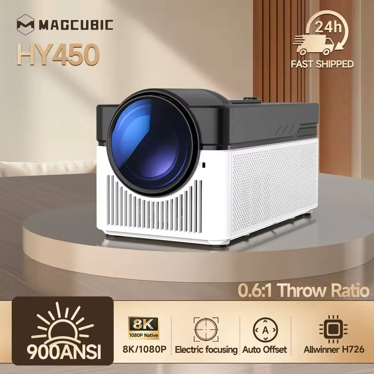 Magcubic HY450 8K Ultra Short Throw Projector