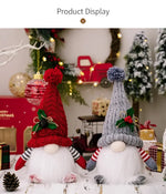 1~4pcs 2024 Christmas Doll Elf Knitted Gnome with Led Night Light Christmas Decorations for Home Xmas Navidad New Year 2025 Gift