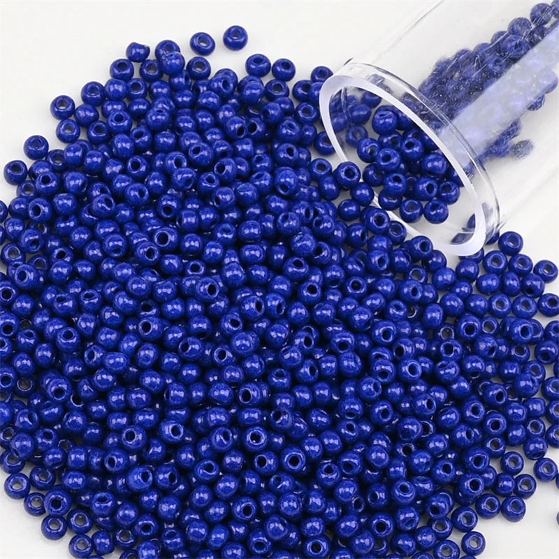 12Grams/Tube 2mm Metallic Seed Beads Japanese Round Glass Seedbeads For DIY Needlework Dress Adornment Sewing 1200pcs