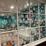 114-Piece Set of White Snowflake Window Stickers for Winter Holiday Celebrations, Glass Static Cling Stickers for Christmas and New Year Decorations