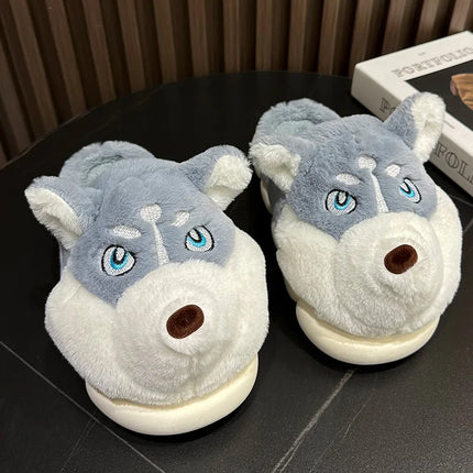 Winter Men Warm Slippers Lightness Leisure Couples Non-slip Indoor Home Shoes Flats Indoor Plush Casual Shoes Halloween Light