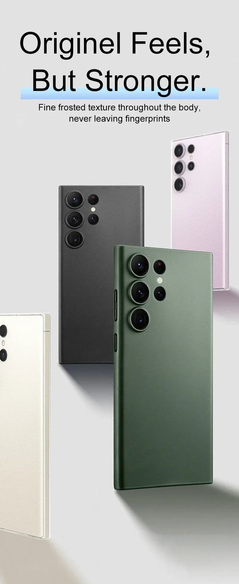 UltraThin 0.3mm shockproof transparent Outer case For Samsung Galaxy S24 Ultra Plus Solid Color Clear Frosted Matte PP Hard Case