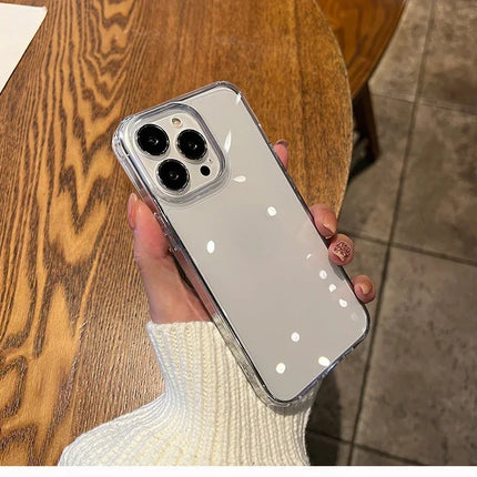 Luxury Transparent Soft Acrylic Phone Case for iPhone 16 15 Pro Max 11 12 13 14 15 Pro XS XR 7 8 Plus Shockproof Cover