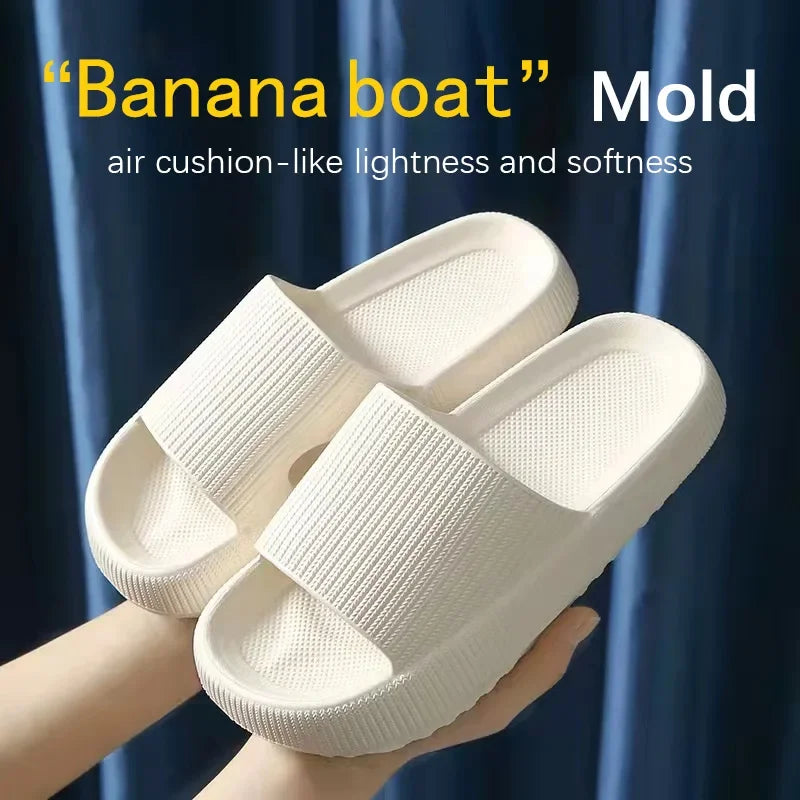 Women's Slippers Summer Indoor Light Thick Soft Sole Bathroom Non-slip Cushion Slides Comfort Home Men Beach Outdoor Shoes