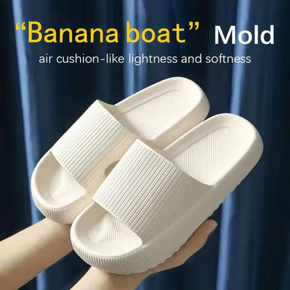 Women's Slippers Summer Indoor Light Thick Soft Sole Bathroom Non-slip Cushion Slides Comfort Home Men Beach Outdoor Shoes