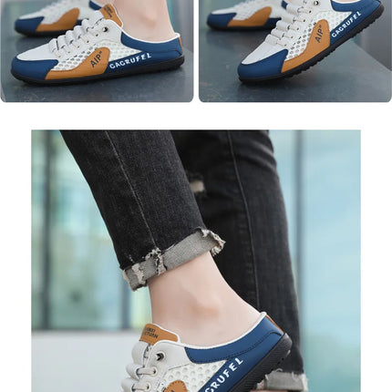 Men's Fashion Soft-soled Half Slippers Summer Men Trendy Bottom Casual Shoes Soft Sole Support Shoes Sneakers Zapatos De Hombre