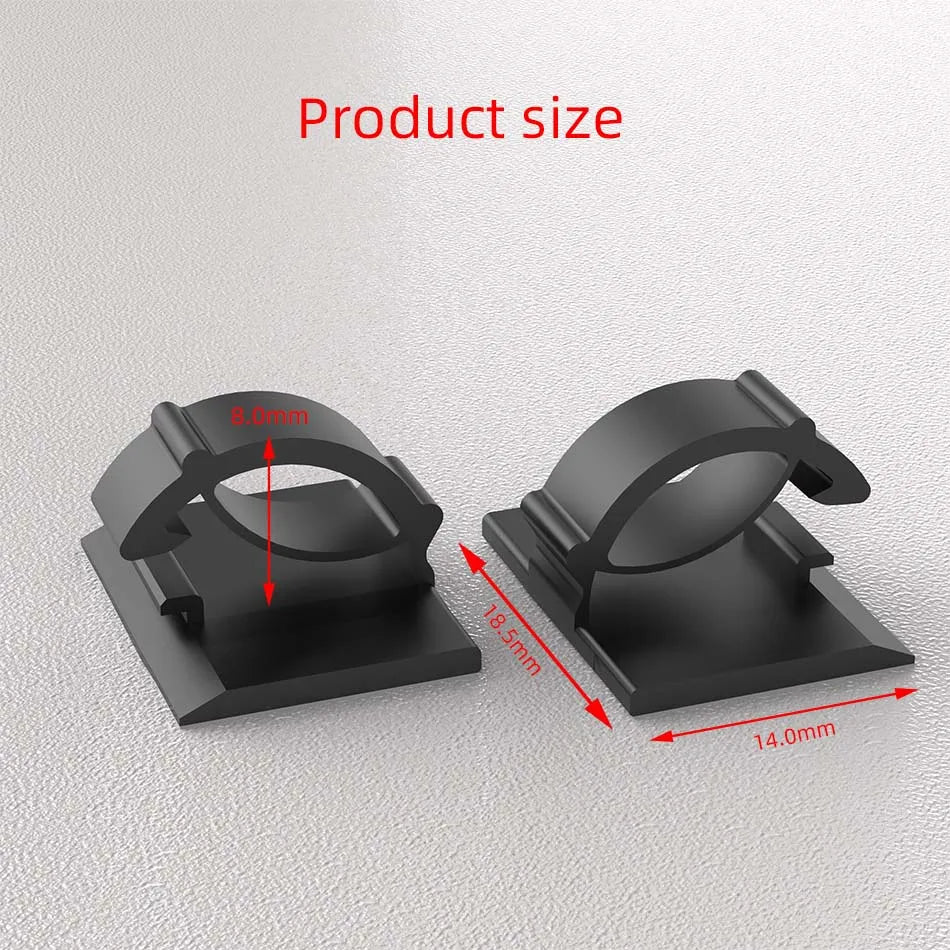 30pcs Cable Organizer Clips Cord Holder Desktop Workstation Wire Manager USB Charging Data Line Bobbin Winder Cable Management