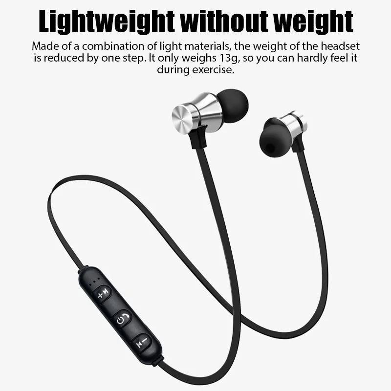 Magnetic Wireless Sports Neckband With Mic