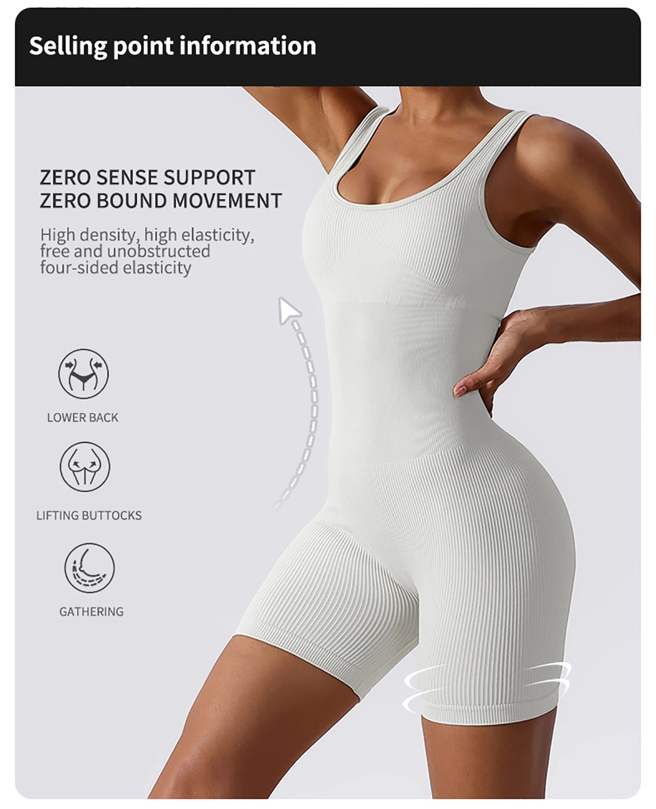 High Elastic Integrated Tight Fitting Jumpsuit Aerial Beauty Back Yoga Suit Seamless Jumpsuit for Women