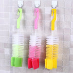 Baby Bottle Brush Multi-Purpose Long Handle Fine Hair Sponge Cleaning Brush Household Dishwashing Cup Washing Cleaning Tools