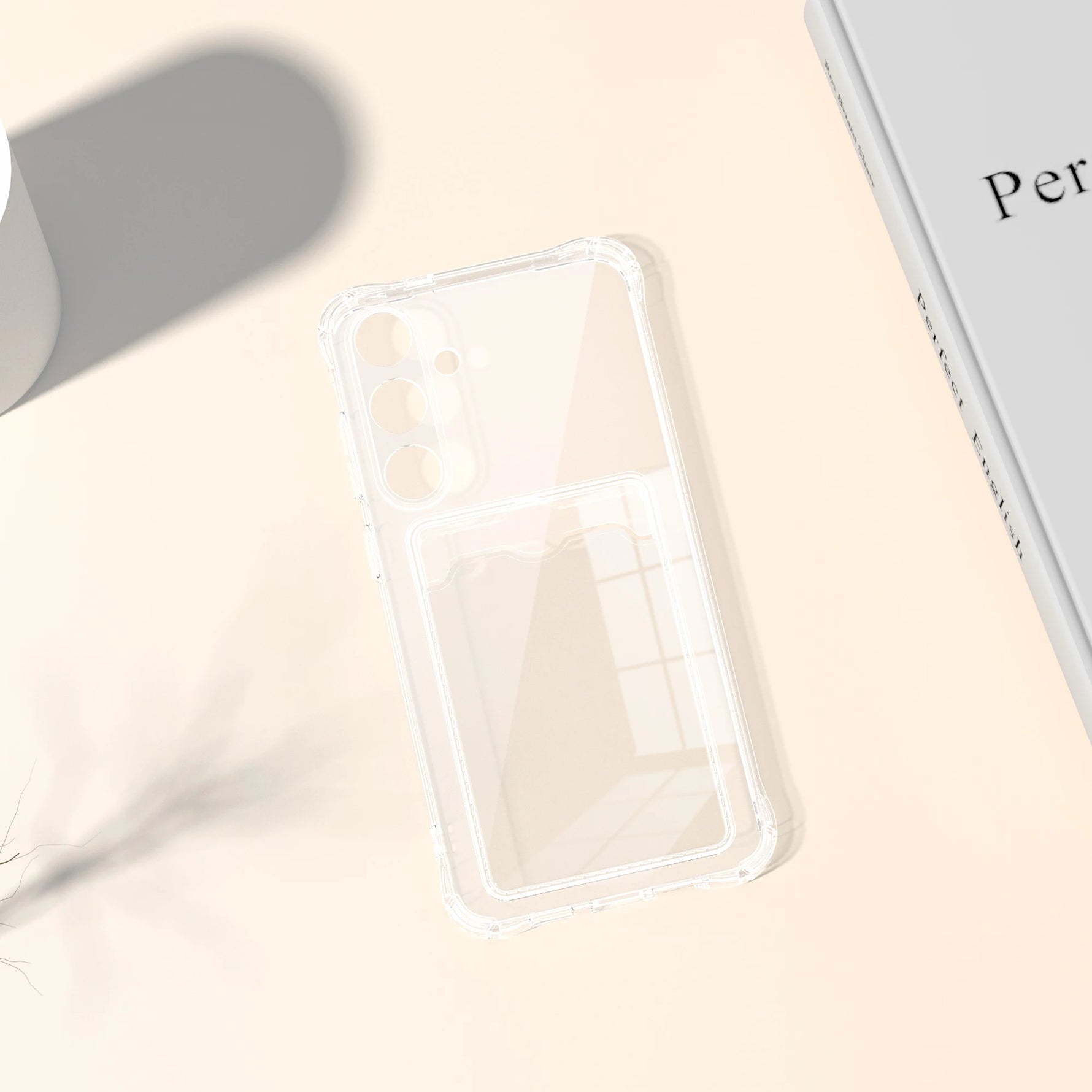 Transparent Card Slot Silicone Case For Samsung Galaxy S25 S24 S23 S22 S21 Plus Note 20 Ultra S20 FE Protection Cover