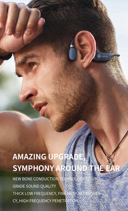 #Sanag A5X Bone Conduction Wireless Sport Headphones Bluetooth Open Ear Design Earphone 3D Stereo Sound Headset