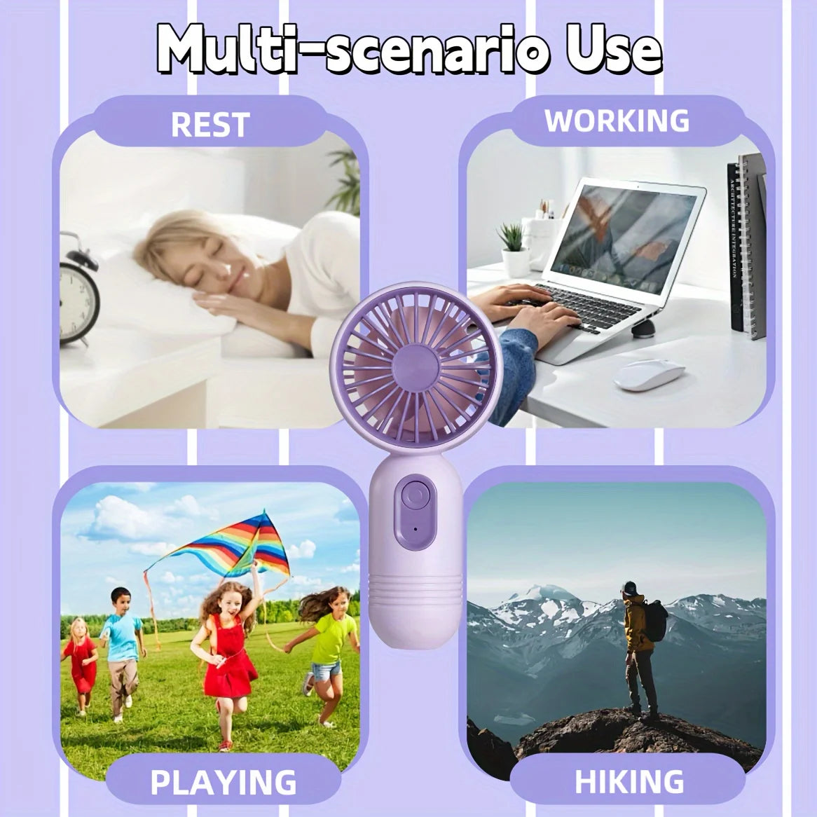 1PC USB Mini Rechargeable Portable Fan with 3 Speeds, Handheld Fan for Gift Choice, Perfect For Office, Outdoor, Travel, Camping