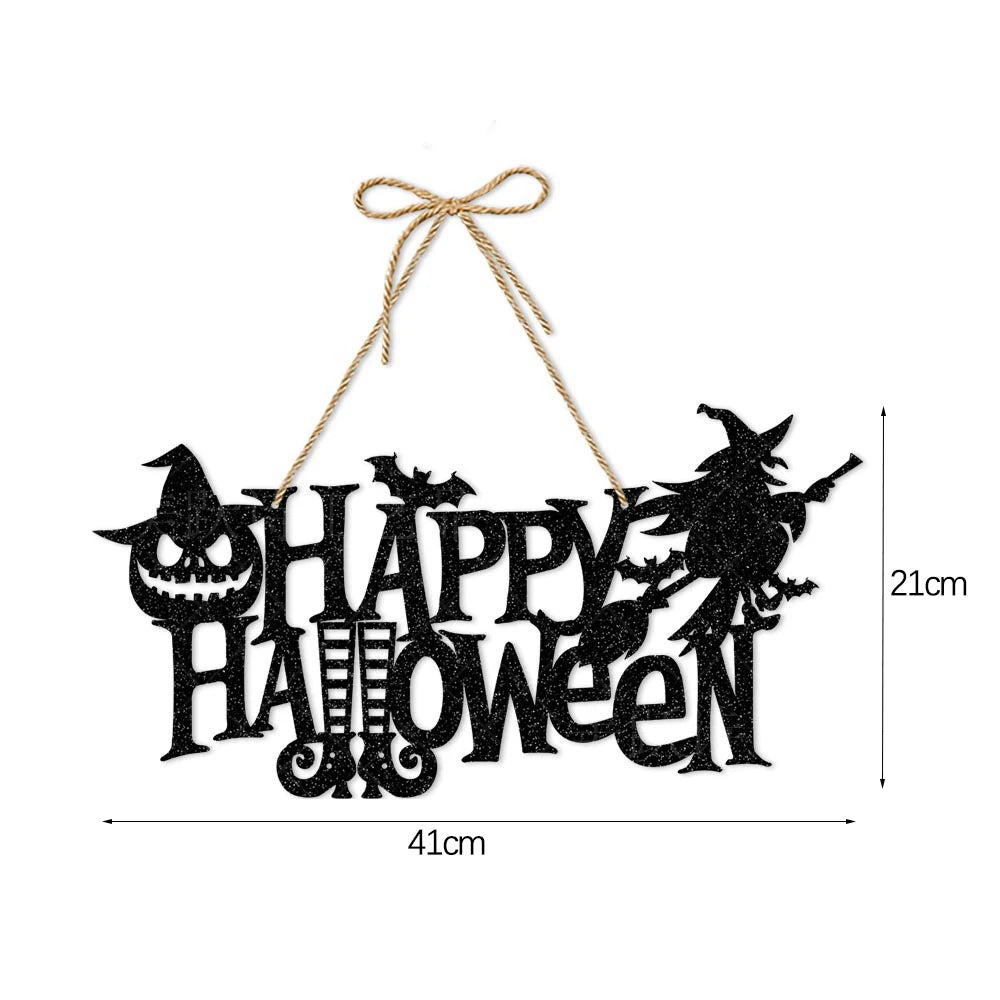 Halloween Hanging Banner Garland Bunting Pumkin Ghost Bat Paper Banner Door Hanging Ornaments Halloween Xmas Party Decoration