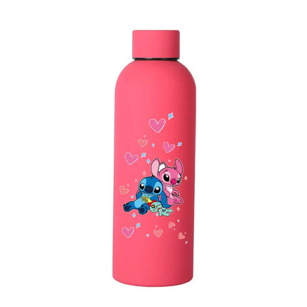 Lilo&stitch Insulated Cup Angel Sports Small Mouth Bottle Colour Double-layer Vacuum Stainless Steel Cola Coffee Frosted Bottle