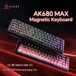 AJAZZ AK680 MAX Magnetic Switch Mechanical Keyboard 60% Rapid Trigger 0.01mm 8K/1K Return 68 keys Wired/Wireless Gaming Keybaord