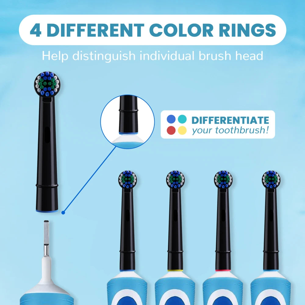 Replacement Toothbrush Heads Compatible with Oral B Braun Professional Electric Brush Heads 1000 1500 3000 6000 7000 7500 8000