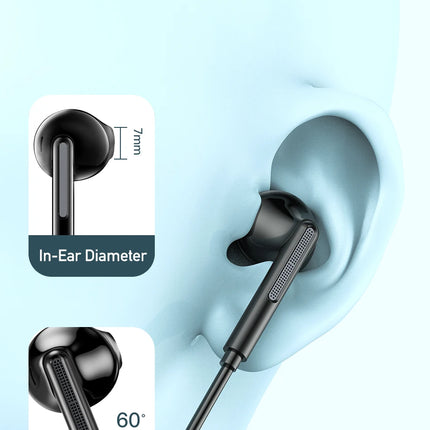 Awei PC-7T/PC-7 Wire-controlled Headset With Microphone Hands-free Calling Ergonomic Headphone Type-C Earphone For Smartphones