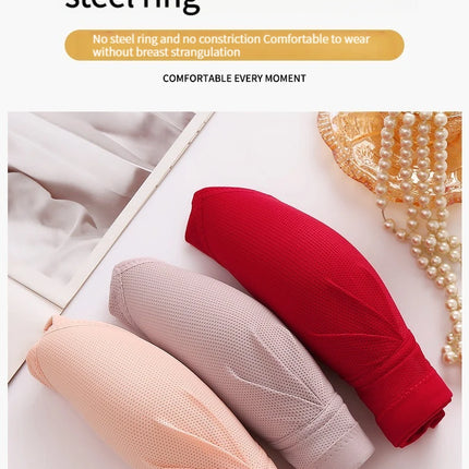 New Large Size Front Closure Mom Back Underwear Thin Section Comfortable Breathable Push Up Bra Glossy Lingerie For Women Sütyen