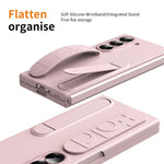Luxury Wristband Invisible Bracket Case for Samsung Galaxy Z Fold 6 5 4 3 7 fold6 Hand Wrist Strap Folding Stand Silicone Cover
