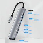 USB C Hub to 4K HDMI-Compatible USB 3.0 2.0 Type C PD Charging Dock for MacBook iPad Samsung S10 Dex TV Mouse Keyboard U Disk