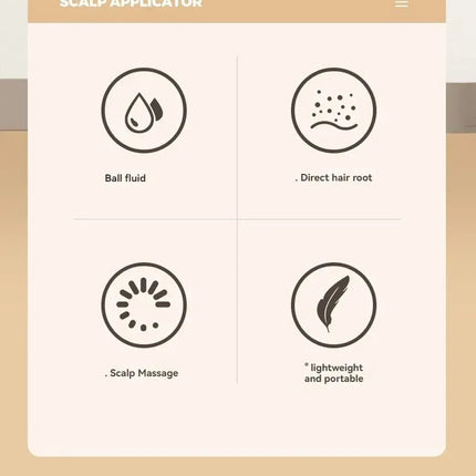 Scalp Applicator Hair Regrowth & Styling Solution Guide Comb Hexagon Head Oil Roller Ball Massage Comb Massage Relaxation Tools