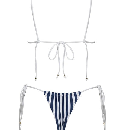 ZRTAK New Arrival Triangle Bikini Women Striped Swimsuit Micro Swimwear Print Bathing Suit Brazilian Biquini Sexy Beach Wear
