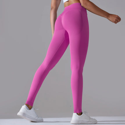 Crossover Waist Women Yoga Leggings Hips Lifting Gym Leggings Seamless Sport Pants High Waist Fitness Leggings Workout Running