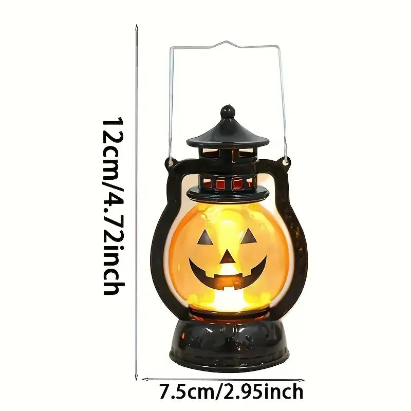 Halloween Pumpkin Ghost Face Lamp Portable Skull Decoration Light for Bar Party Table Atmosphere Prop Halloween Decor Use
