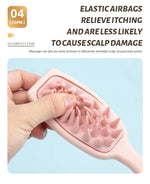 Silicone Shampoo Brush Scalp Massage Brush Head Washing Comb Long Handle Hair Massager Bath Brush Body Scrubber Hair Accessories