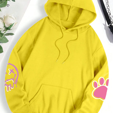 Hip Hop Street Casual Printed Female Hoodies Fashion Hoodie Oversize Loose New Sweatshirts Autumn Warm Fleece Clothing