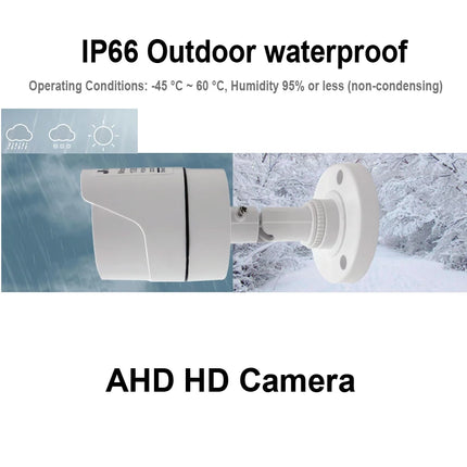 JIENUO 4K AHD Camera CCTV Security Surveillance Outdoor Waterproof Infrared NightVision Indoor CVI 1080P 5MP HD Home Cam Monitor