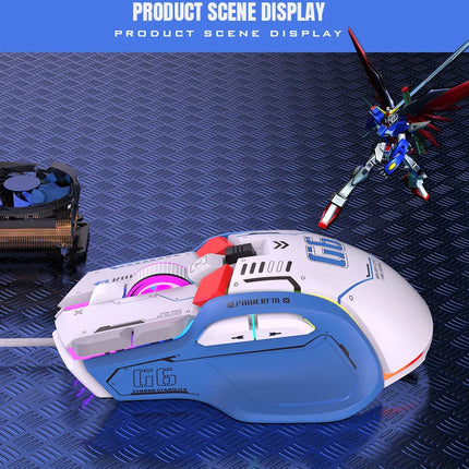G6 Gaming Mouse Wired 128000DPI ChipA826 RGB Macro-programmable Ergonomic design superior for Gaming and Work