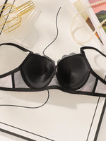 High Quality Printed Patchwork Lace Sexy Lingerie Set For Women's Push Up Bras With Steel Ring Underwear A2174