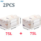 2PCS White 75L