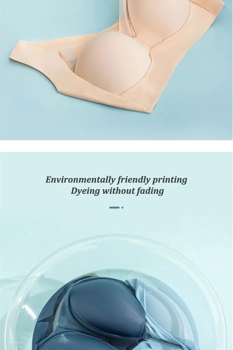 Women Sexy Bra Full Cup Brassiere Female U Back Underwear Lace Splicing Pespective Bralette V Neck Intimates Lingerie Large Size