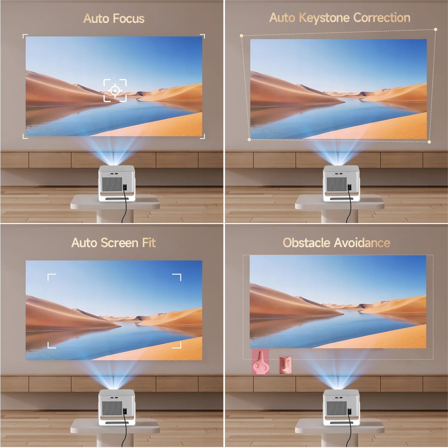 Magcubic Auto Focus Android14 4K Projector 900ANSI 8K Native 1080P HY350Max With Wifi6 BT5.4 16G Allwinner H726 Portable Outdoor