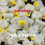 Gateron Milky Pro Switches Milky Yellow Pro Red Linear Pre Lubed Switch SMD RGB Mx Stem Switch for Mechanical Keyboard 5pin POM