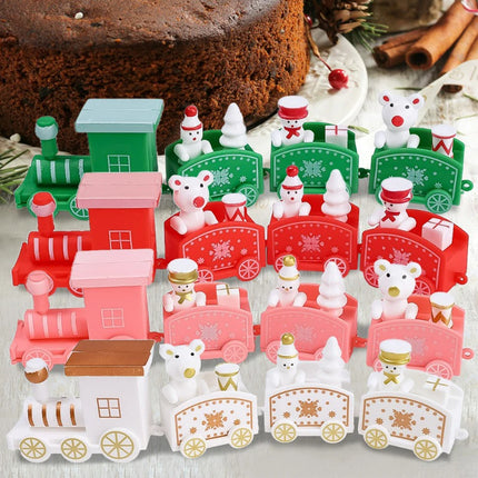 Happy New Year Christmas Train, Halloween Ornament with Moving Train, Home Noel Gifts, Children's Birthday Cake Decoration, 2026